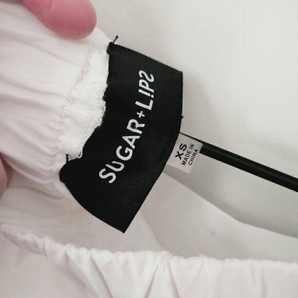 Sugarlips White Eden Off the Shoulder Dress Size Extra Small - Picture 8 of 9